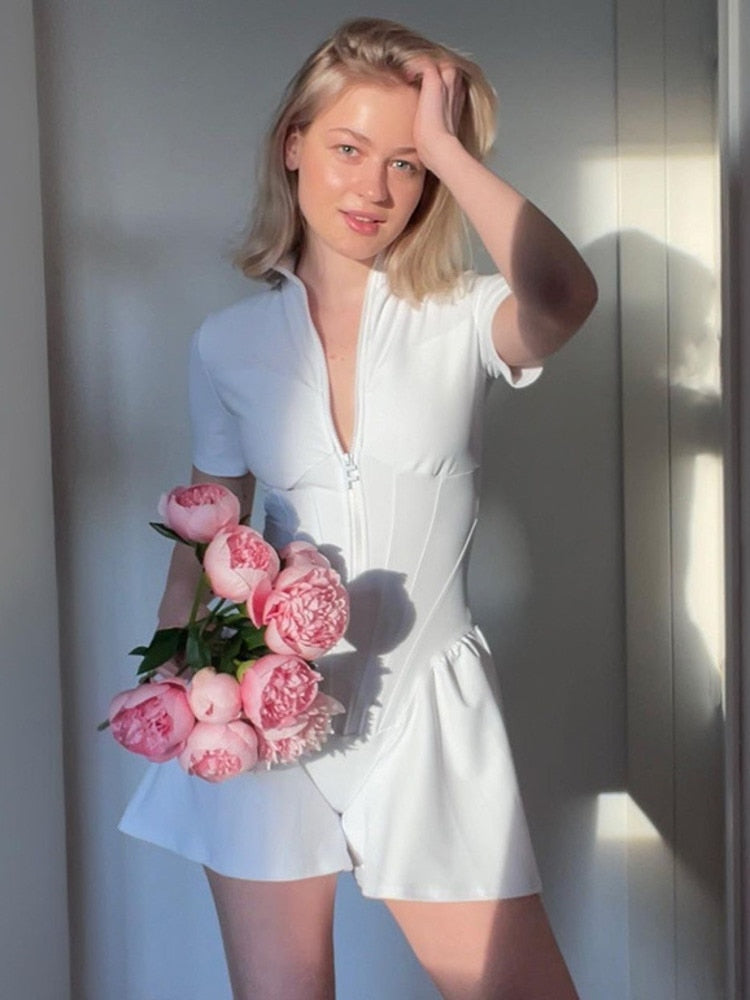 Zip Up Long Sleeve Jumpsuit