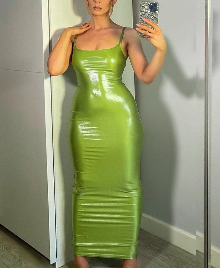 PU Maxi Dress