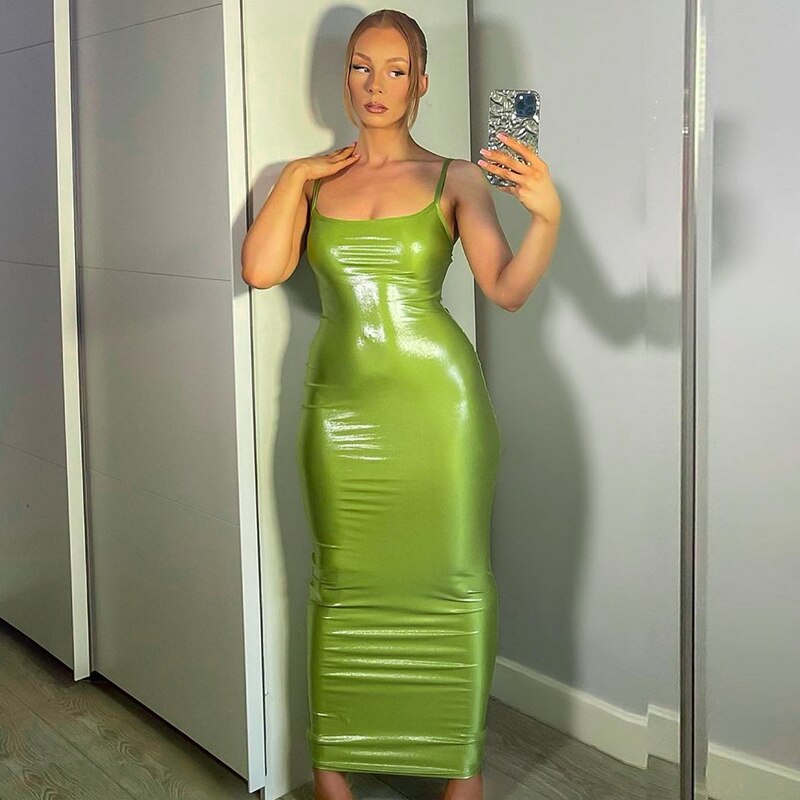 PU Maxi Dress